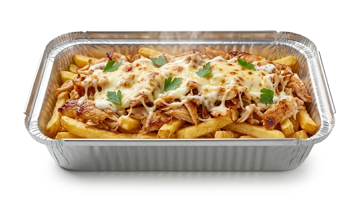 Pollo Kebab con Patatas y Queso